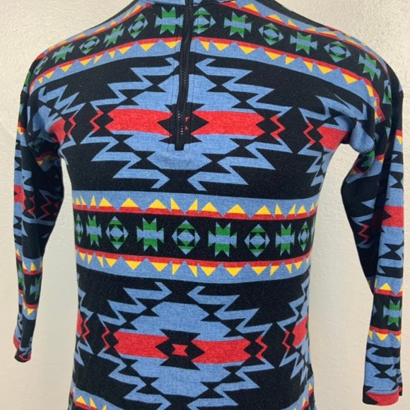 Ralph Lauren Chaps Southwestern Colorful quarter-z - Picture 3 of 4